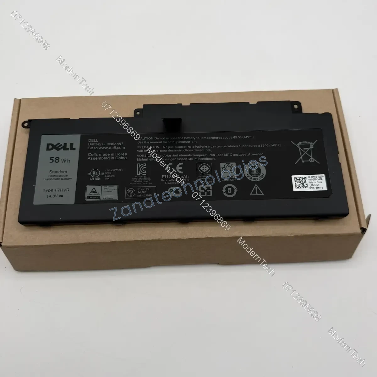 Dell 266J9 / M4GWP Battery — side view