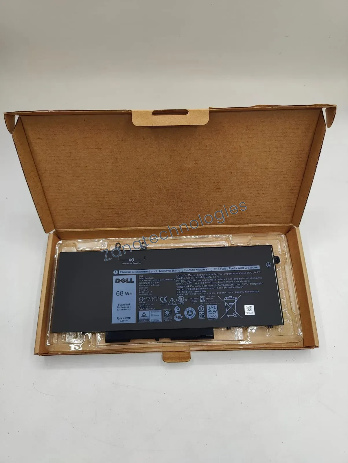 Replacement battery — Dell 4GVMP Battery