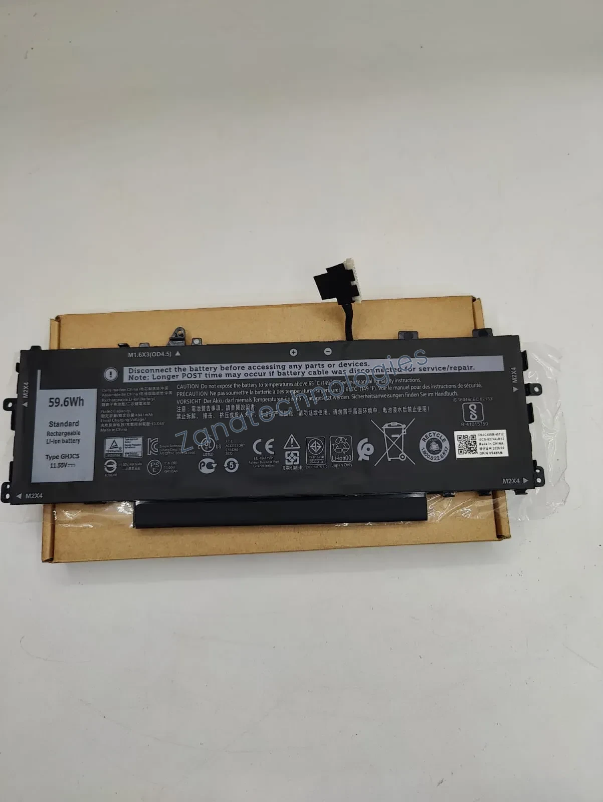 Replacement battery — Dell GHJC5 Battery