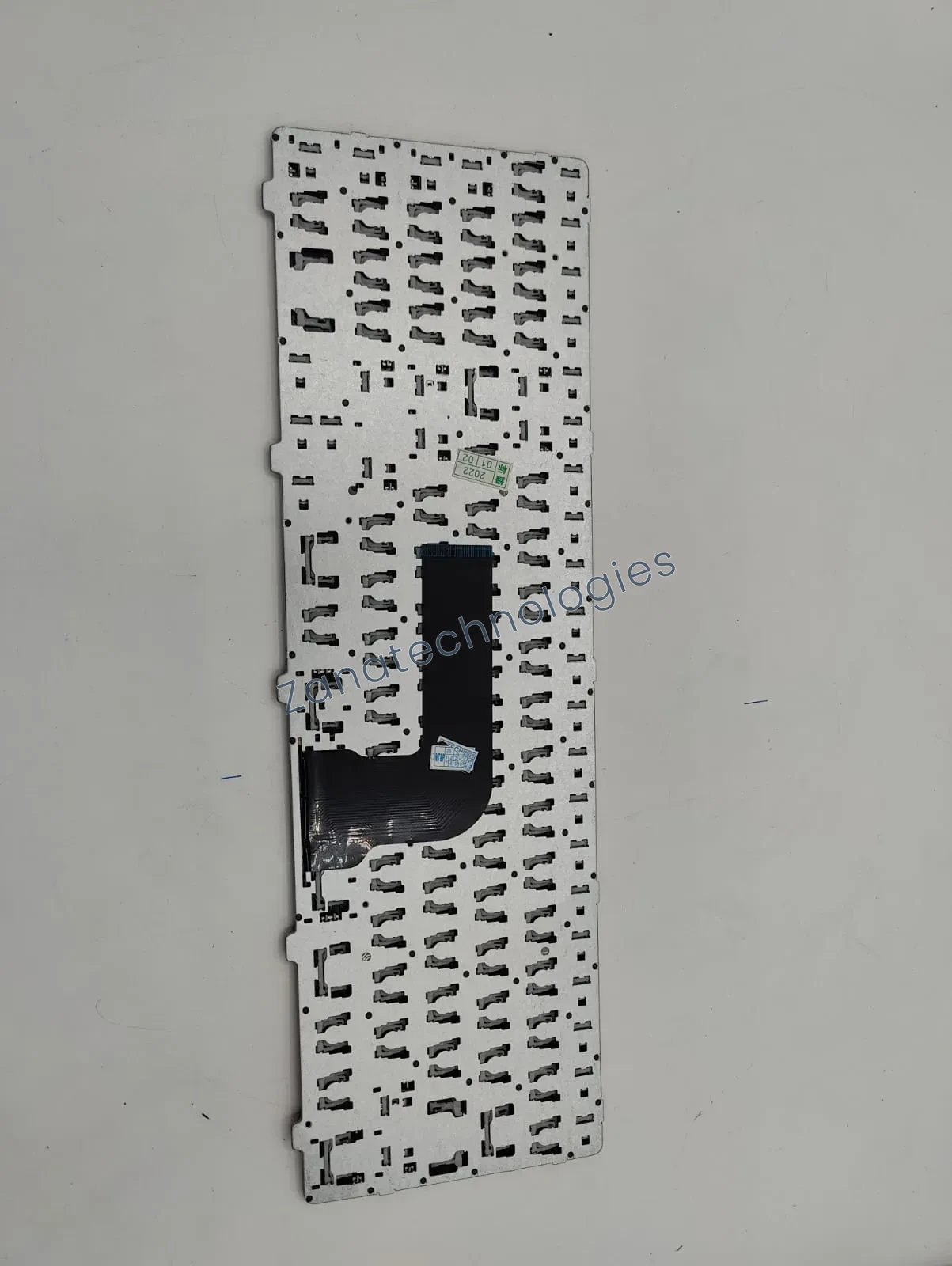 Angled view of the replacement non-backlit keyboard for Dell 3521