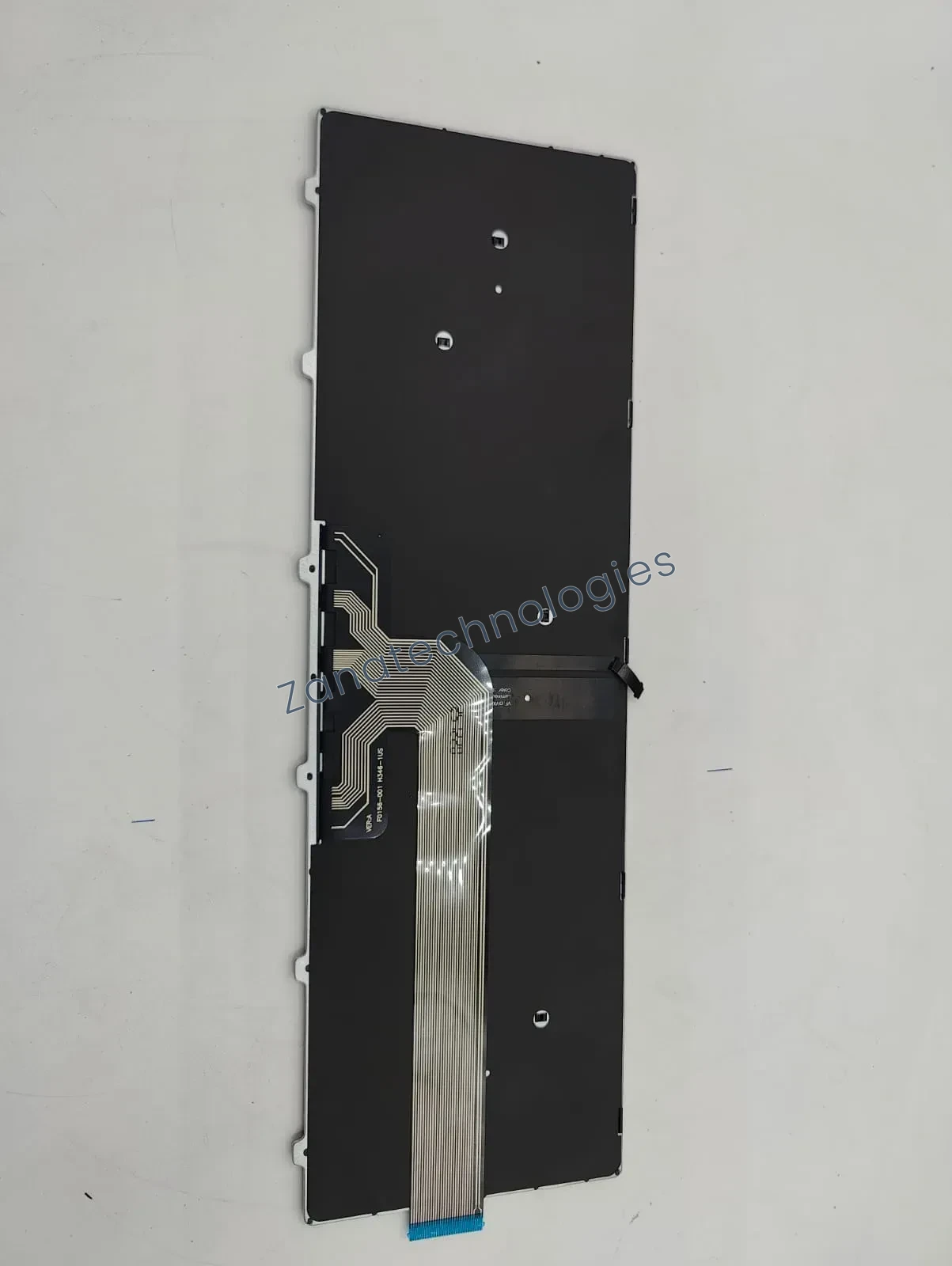 Angled view of the replacement non-backlit keyboard for Dell Inspiron 15 3000/15 5000/17 5000 Series