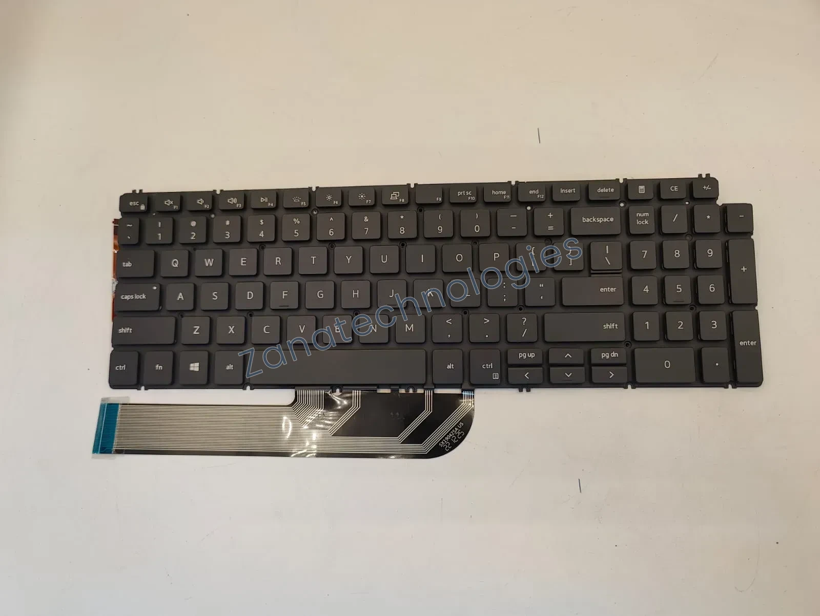 Replacement non-backlit keyboard for Dell Inspiron 7590/7591 2-in-1