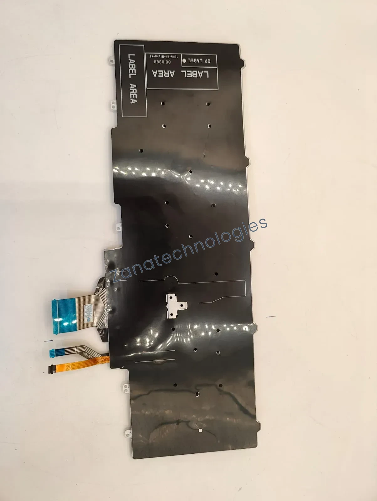 Angled view of the replacement backlit keyboard for Dell Latitude 5500/5501/5510/5511/P80F