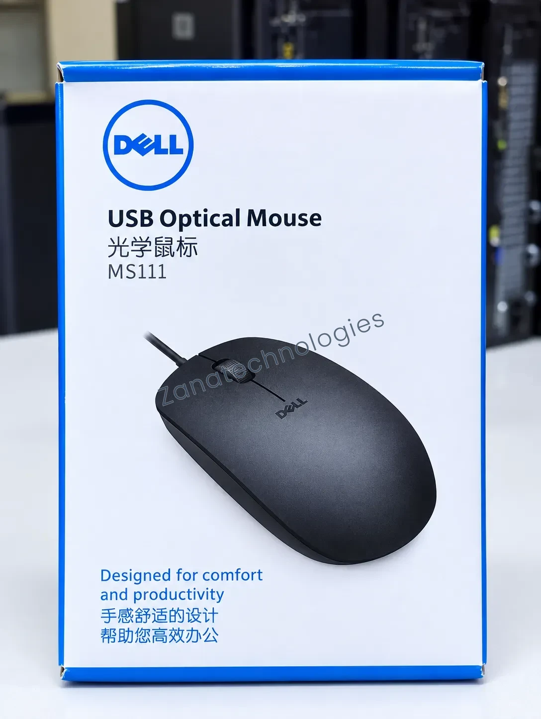 Dell MS111 mouse in original retail packaging