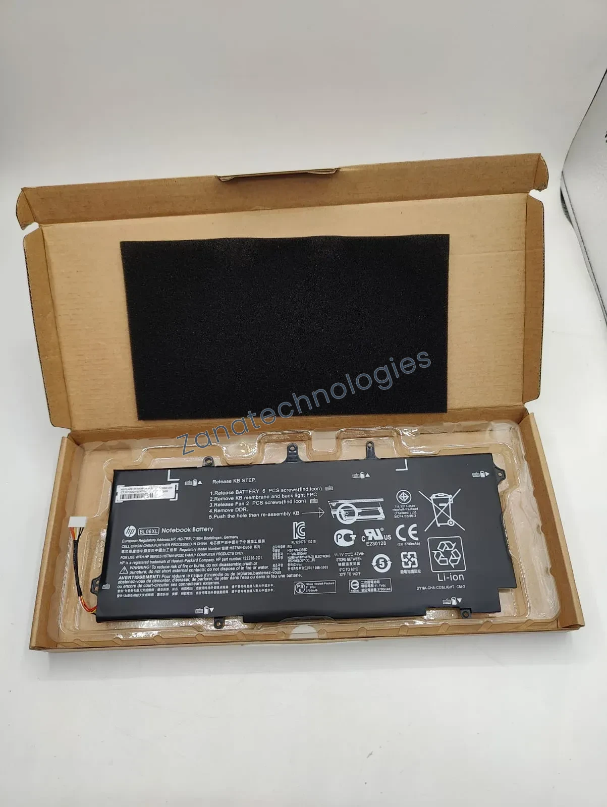 Replacement battery — HP BL06XL Battery