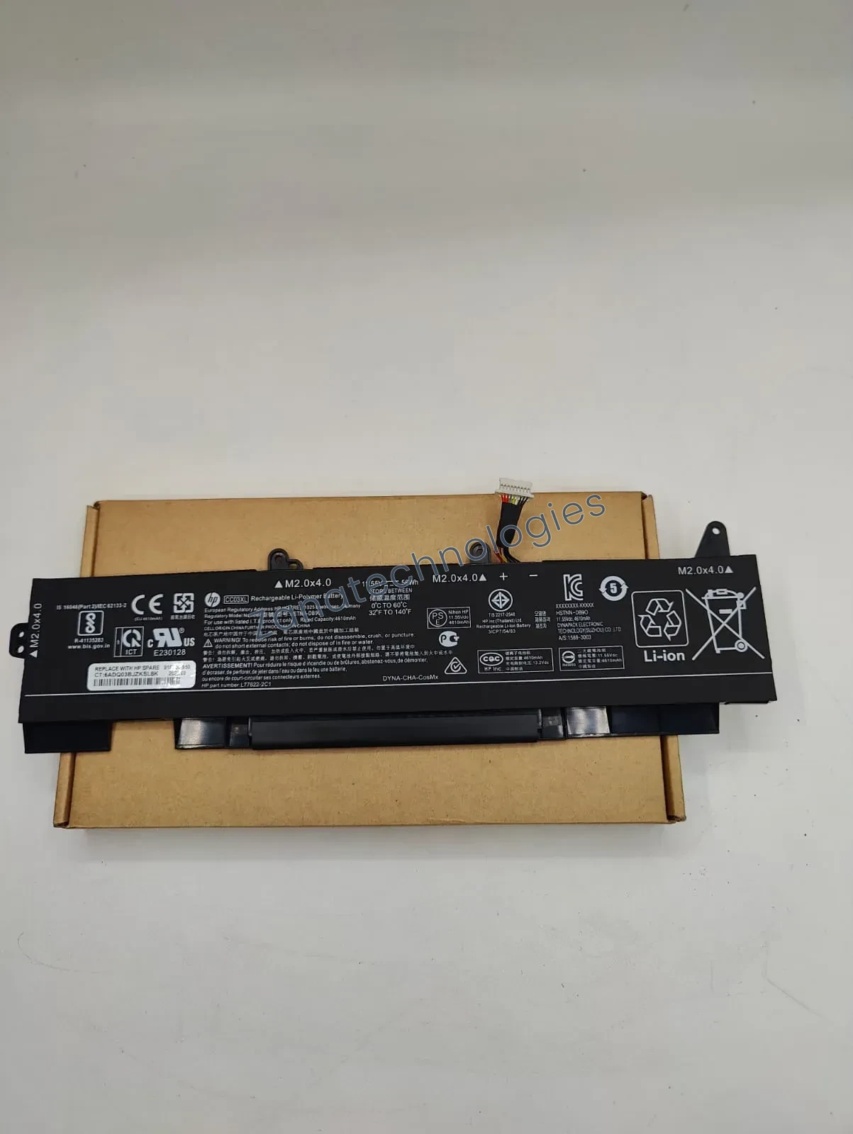 Replacement battery — HP CC03XL Original Battery