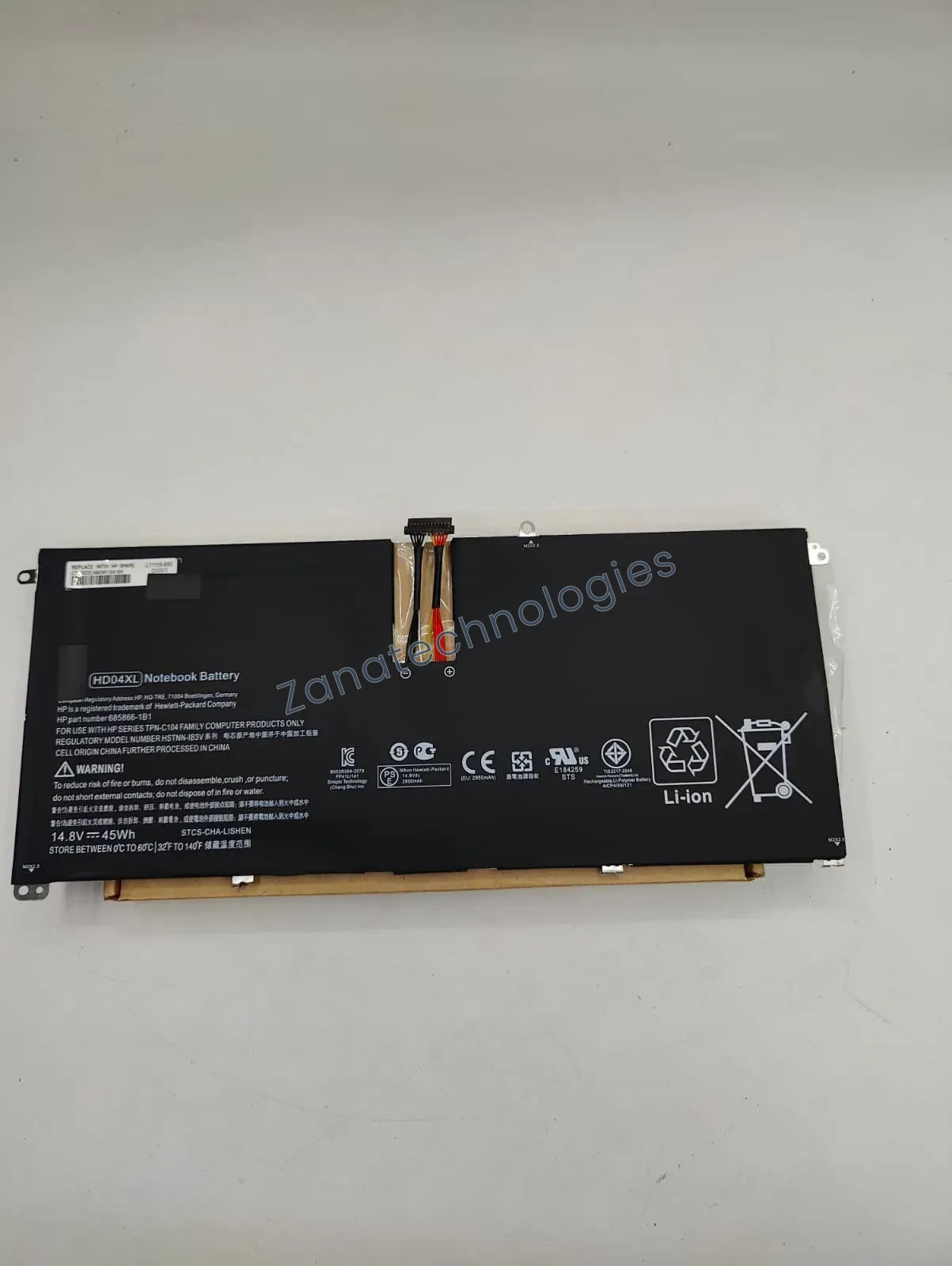 Replacement battery — HP HD04XL Battery