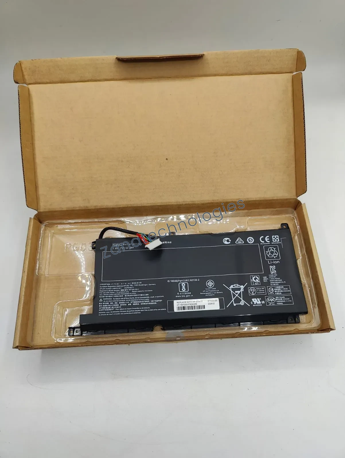 Replacement battery — HP PG03XL 65Wh Battery