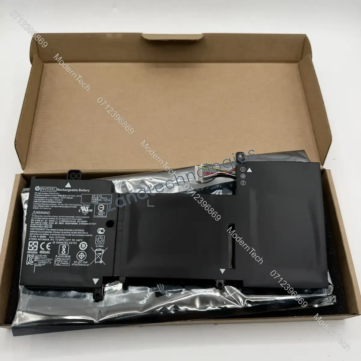 HP SP04XL Battery — side view