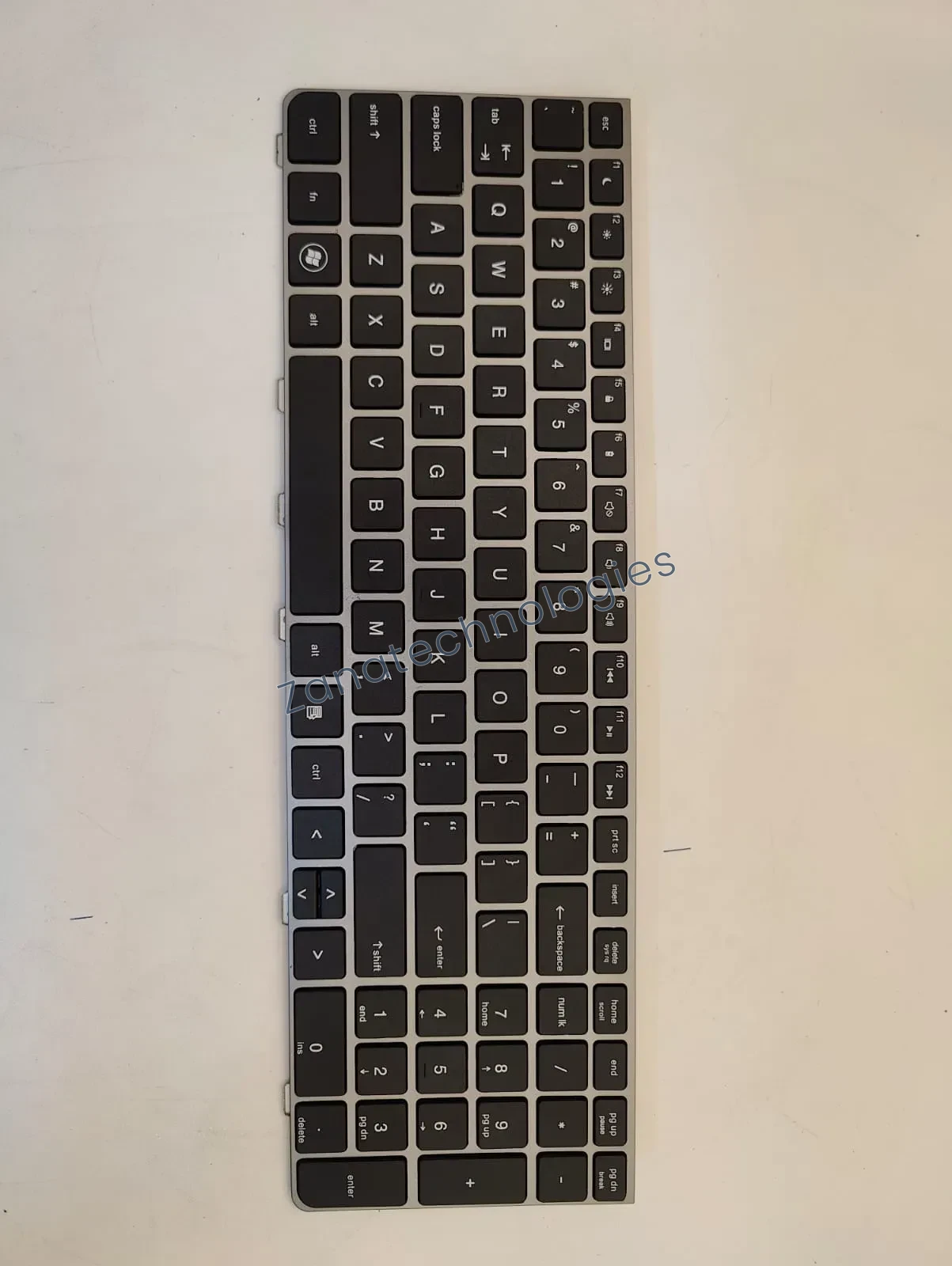 Replacement non-backlit keyboard with silver frame for HP ProBook 4530S/4535S/4730S