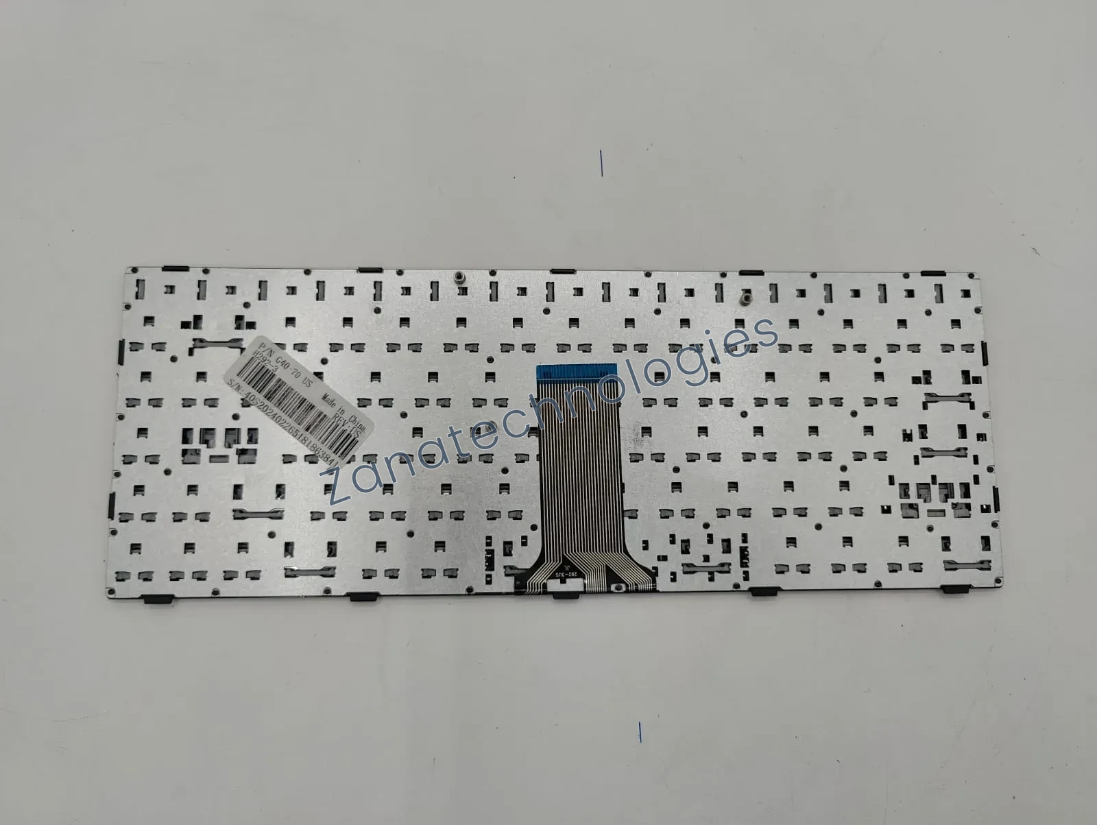 Angled view of the replacement non-backlit keyboard for Lenovo IdeaPad G40-30/G40-45/G40-70/G40-80/G41-35, Flex 2-14D
