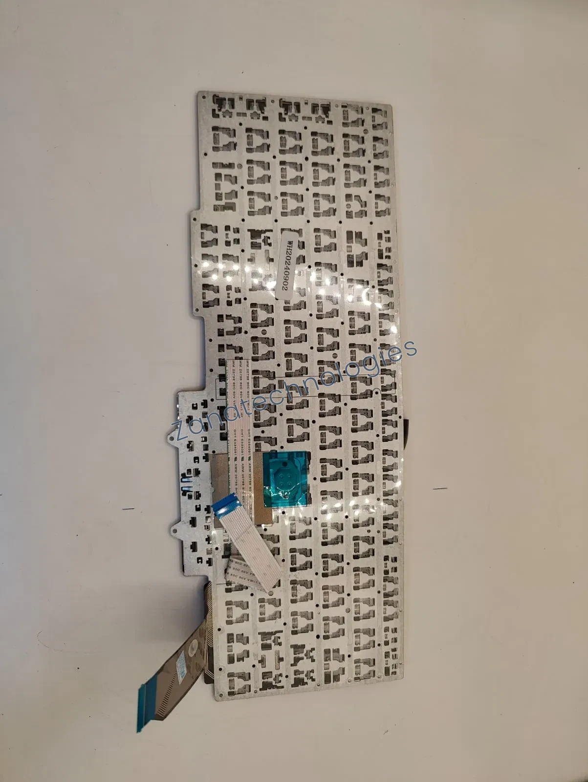 Angled view of the replacement non-backlit keyboard for Lenovo ThinkPad E15 Gen 1-4