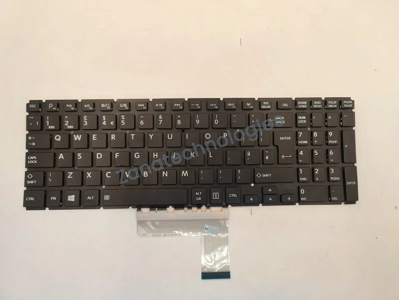Replacement non-backlit keyboard for Toshiba Satellite P55W